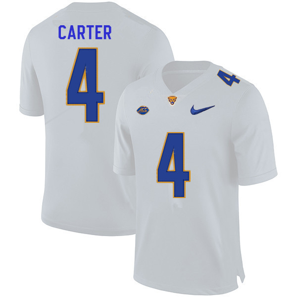 Men #4 Daniel Carter Pitt Panthers College Football Jerseys Sale-White